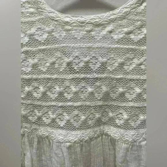 Free People Carry Me Away Gauze Peasant Boho Women's Top Size M - Picture 11 of 11